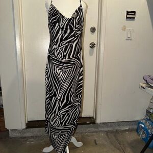 SHEIN Black and White Zebra Print Dress
